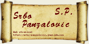 Srbo Panzalović vizit kartica